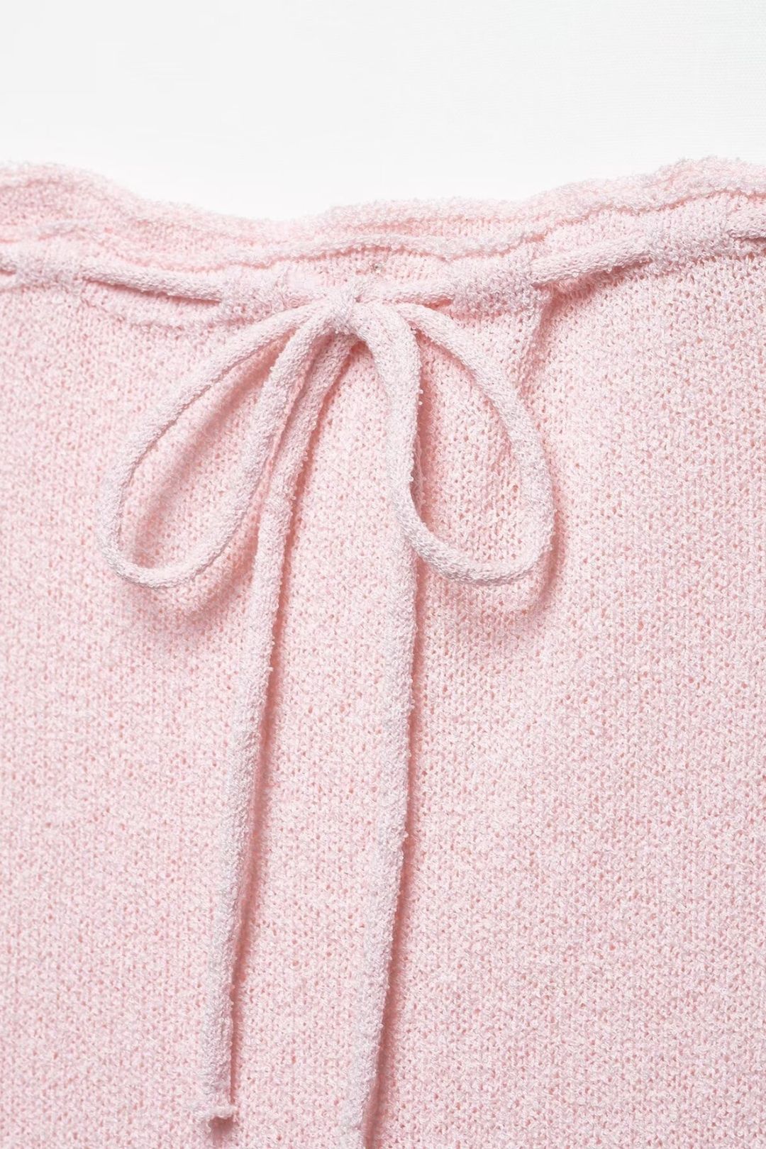 Three-Dimensional Flower Chest Tie Knitted Tube Top Dress