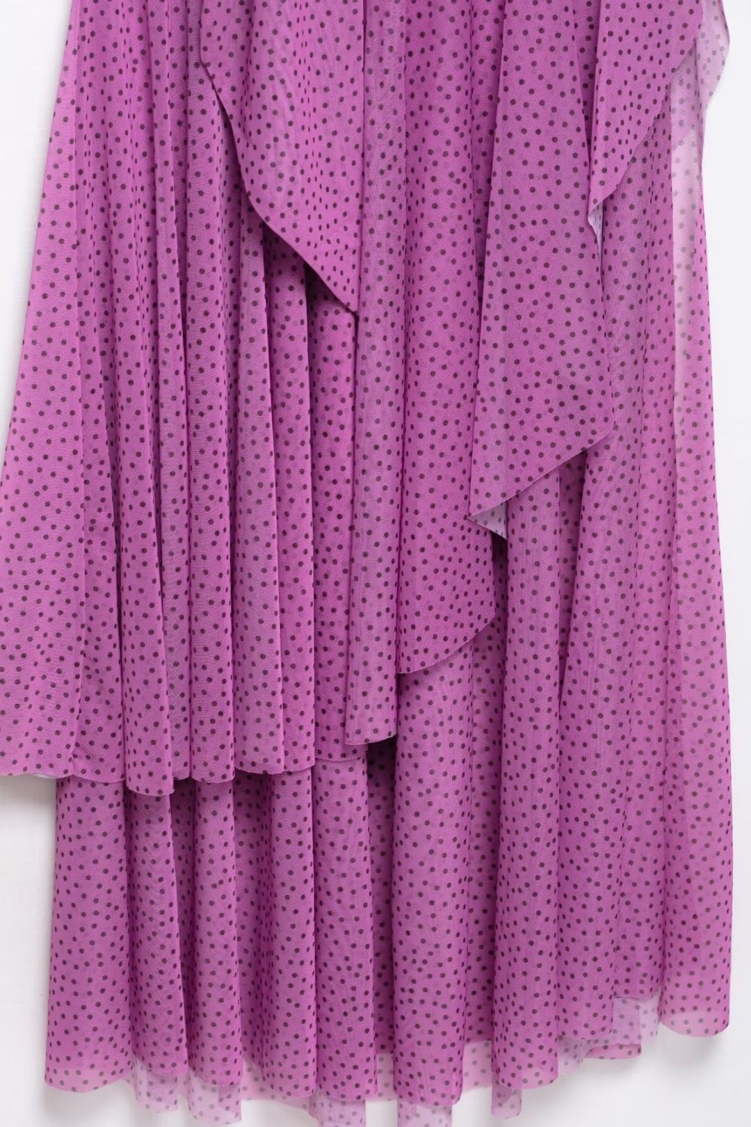 S Clothing Temperament Slim Polka Dot Pleated Off-the-shoulder Tube Top Long Dress