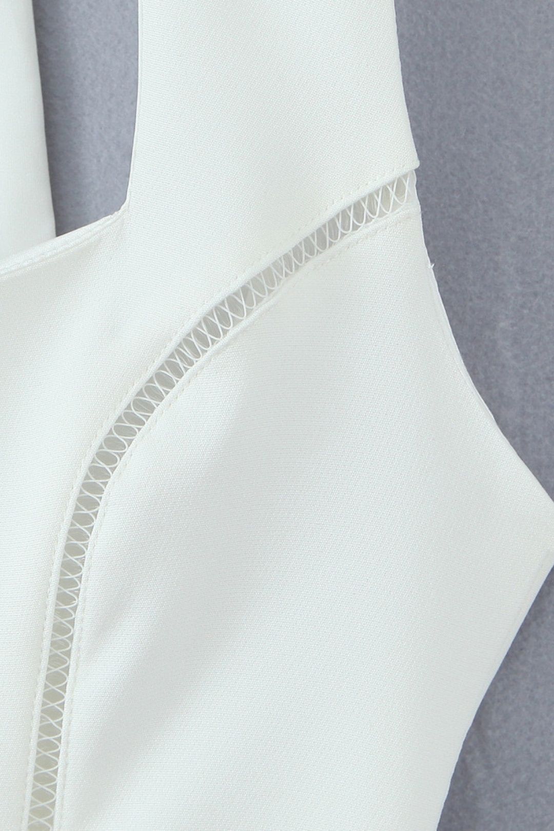 Square Neck Suspenders Waist Slim Retro Mini Skirt Dress