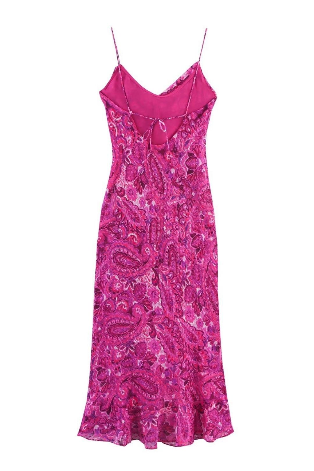 Slim Fit Printed Sleeveless Midi Long Dress