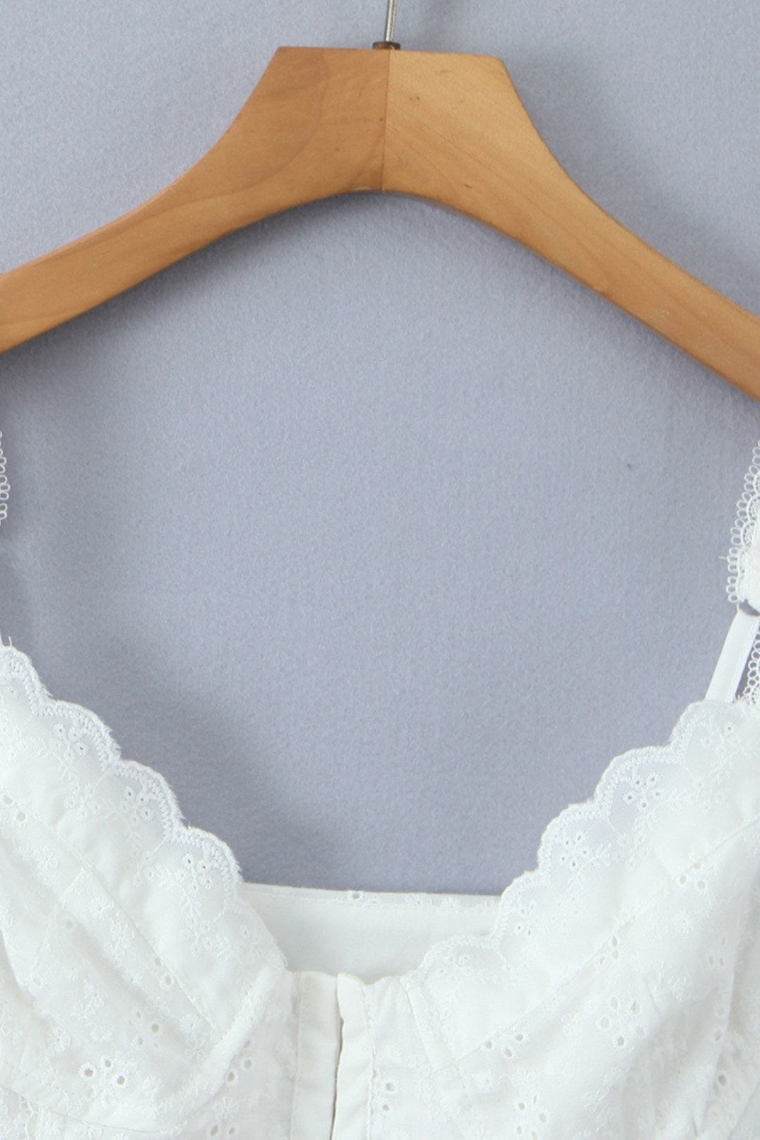 Flower Embroidery Lace Stitching Fishbone Suspender Top