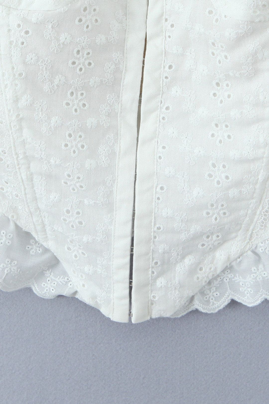 Flower Embroidery Lace Stitching Fishbone Suspender Top