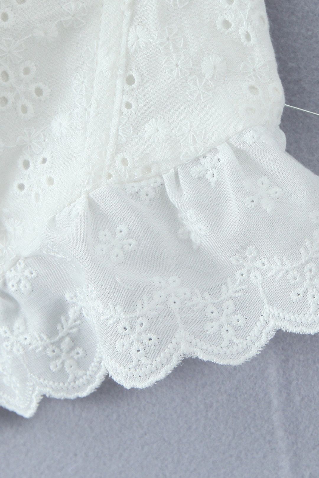 Flower Embroidery Lace Stitching Fishbone Suspender Top