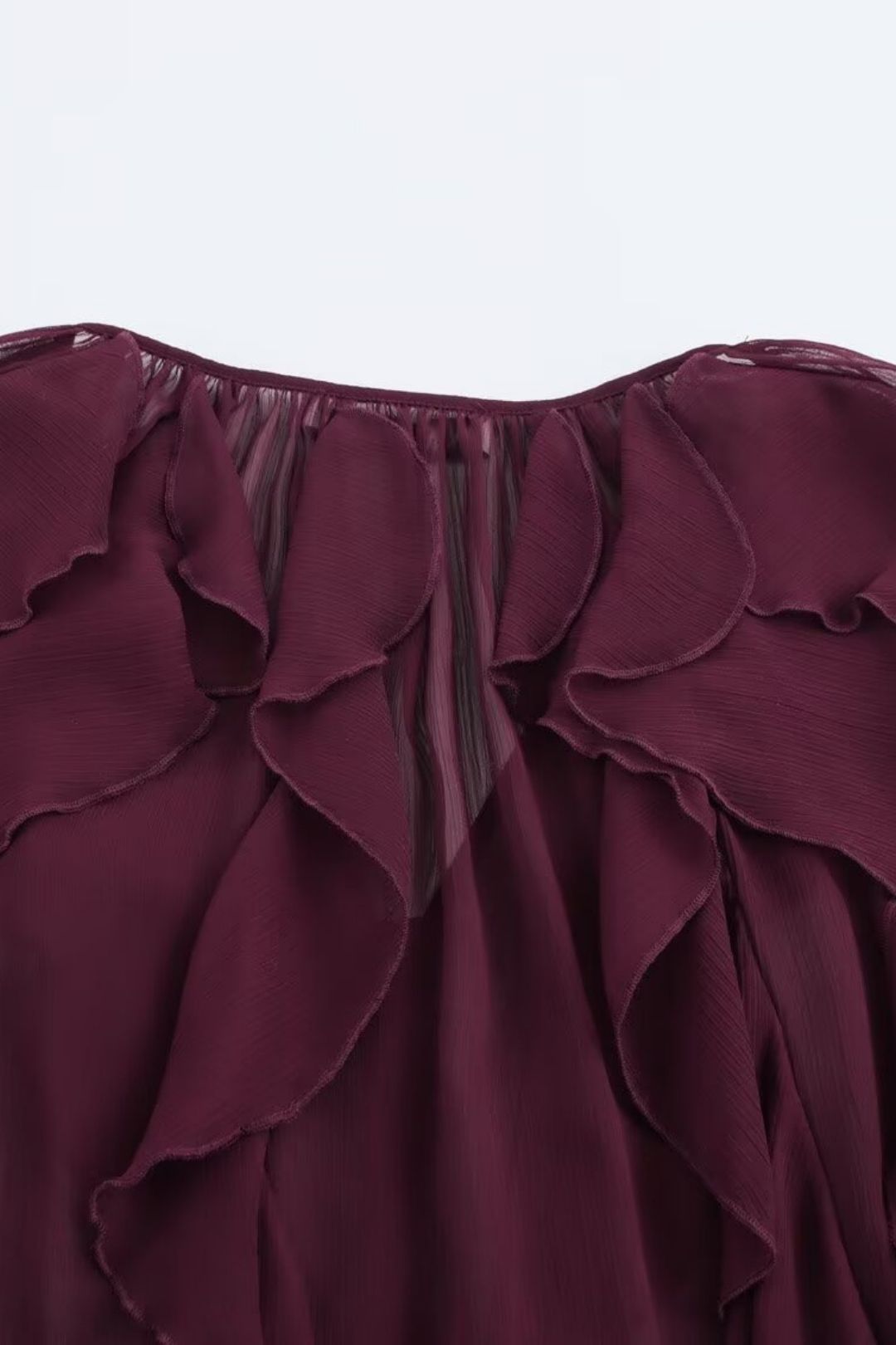 Layered Decoration Fashion V-neck Long-sleeved Shirt