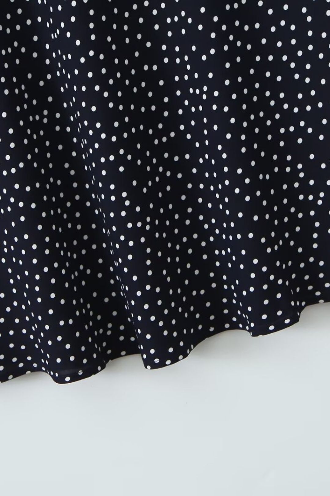 V-neck Waist French Lace Splicing Polka Dot Short Sleeve Dress