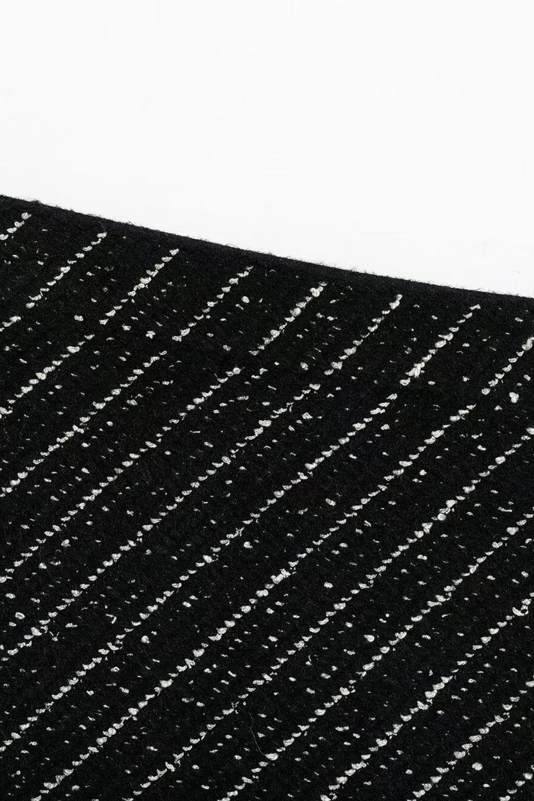 Splicing Lapel Long Sleeve Knitted Jacket And Skirt