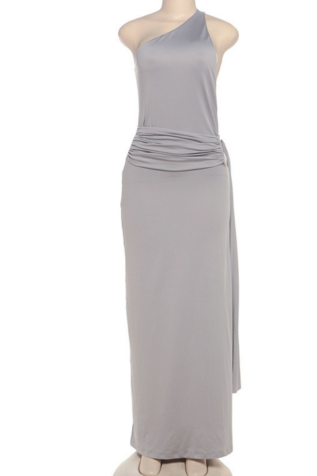 Sexy Collar Sleeveless High Waist Backless Slim Dress