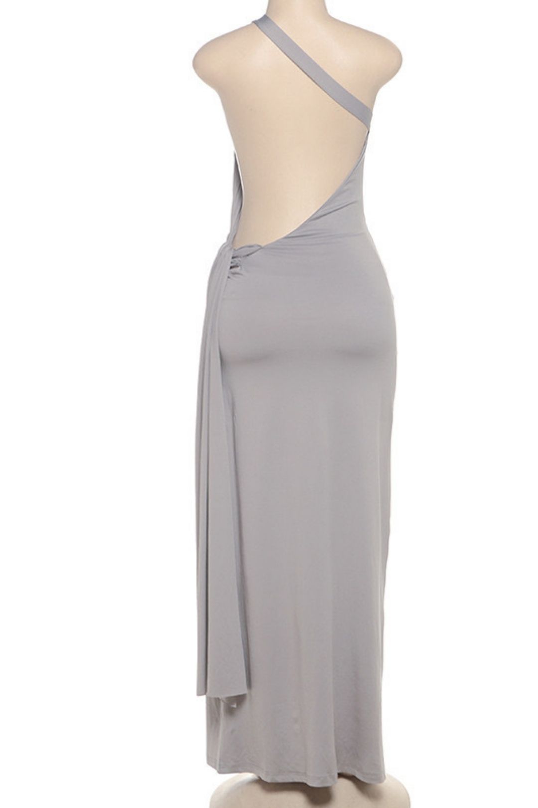 Sexy Collar Sleeveless High Waist Backless Slim Dress