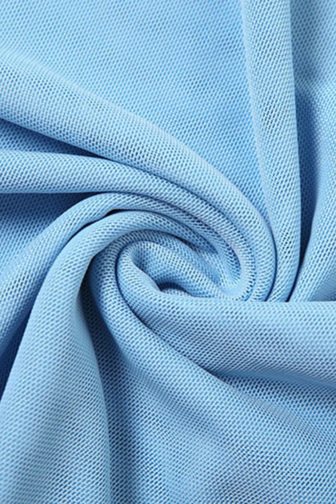 See-through Backless Halter Neck Vest Long Skirt Suit