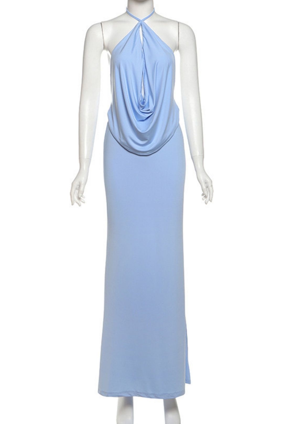 Elegant Creative Sleeveless Halter Neck Backless High-waist Slim Dress