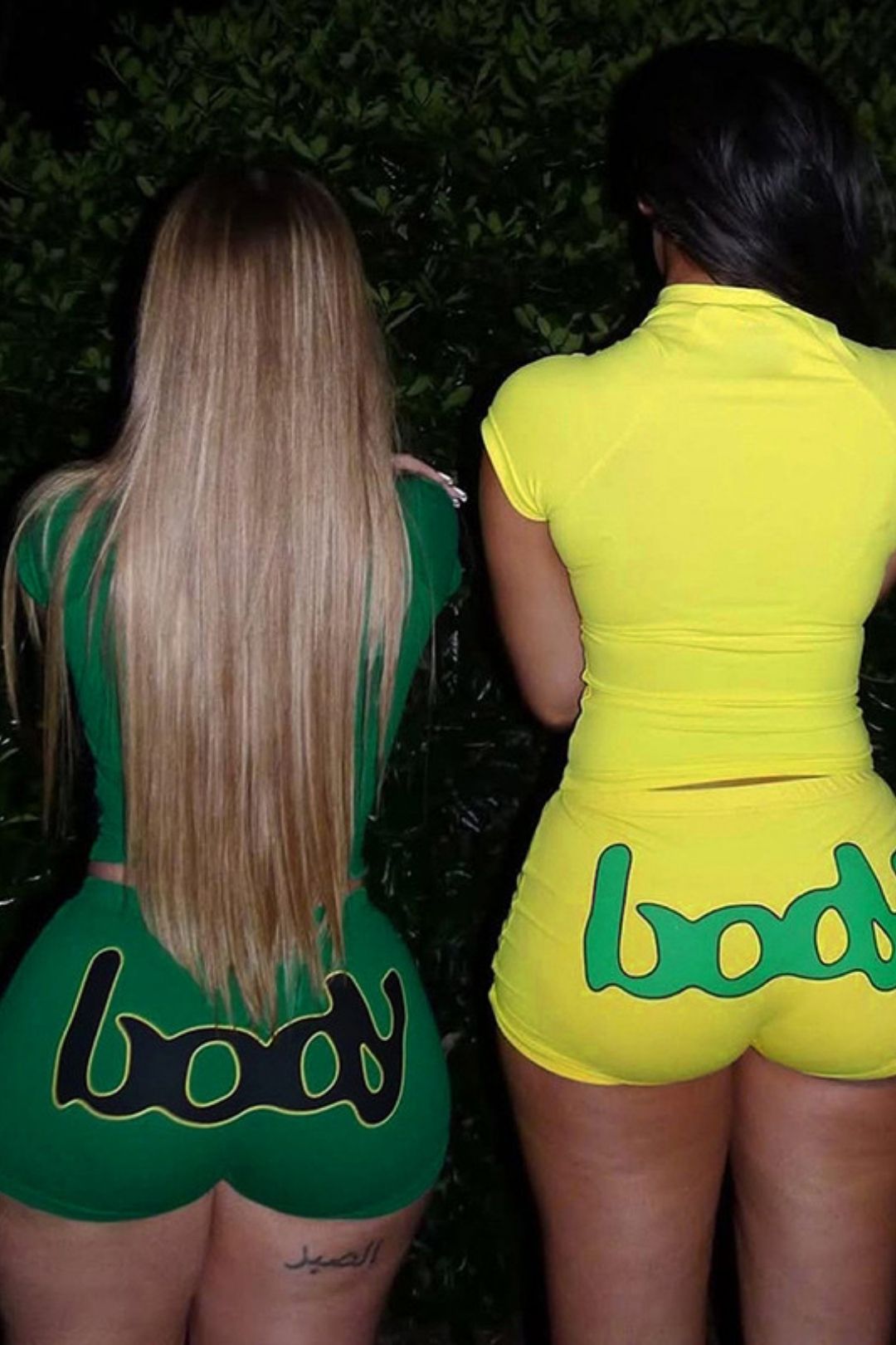 Digital Printing Slim Top Shorts Suit