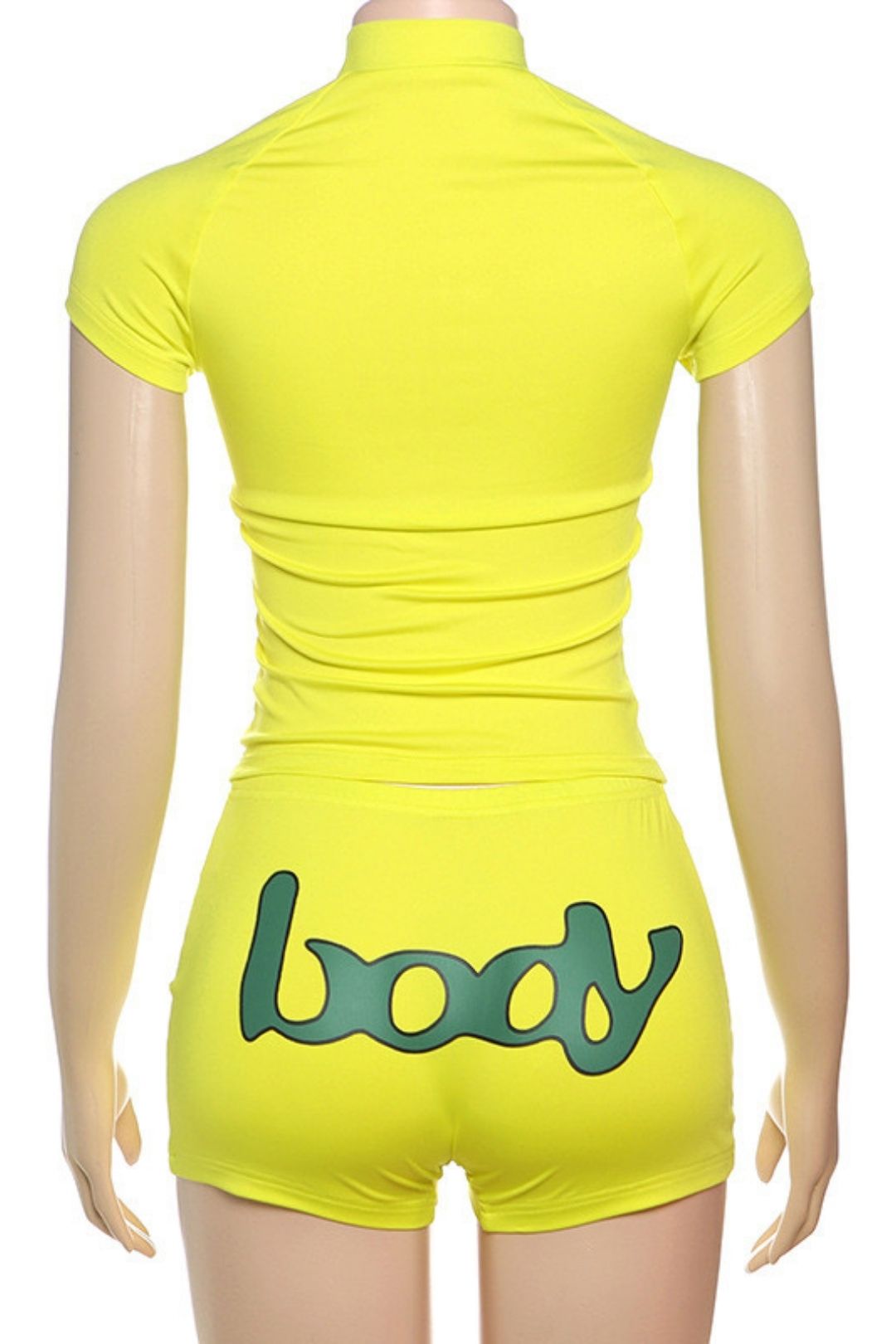 Digital Printing Slim Top Shorts Suit