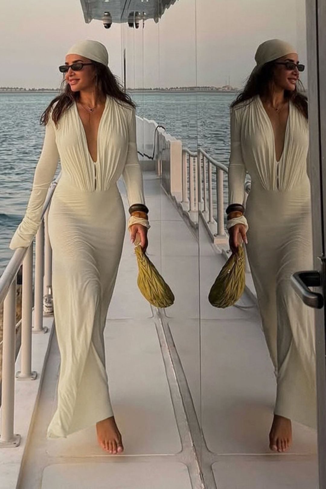 Sexy Deep V High Waist Slim Dress