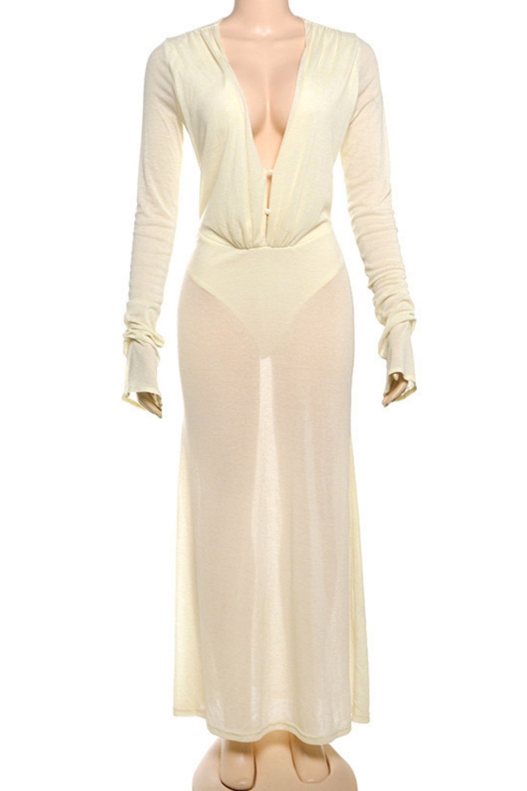 Sexy Deep V High Waist Slim Dress