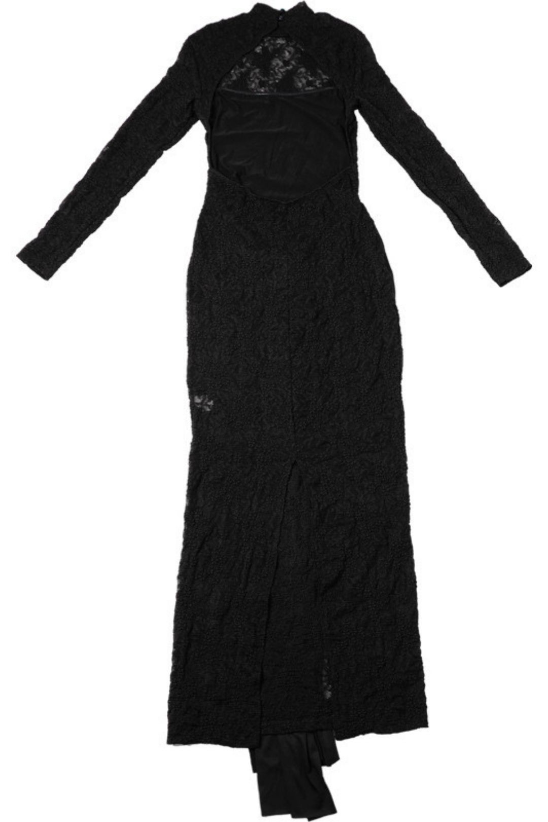 Sexy Lace Splicing Roundneck Long-sleeved Dress