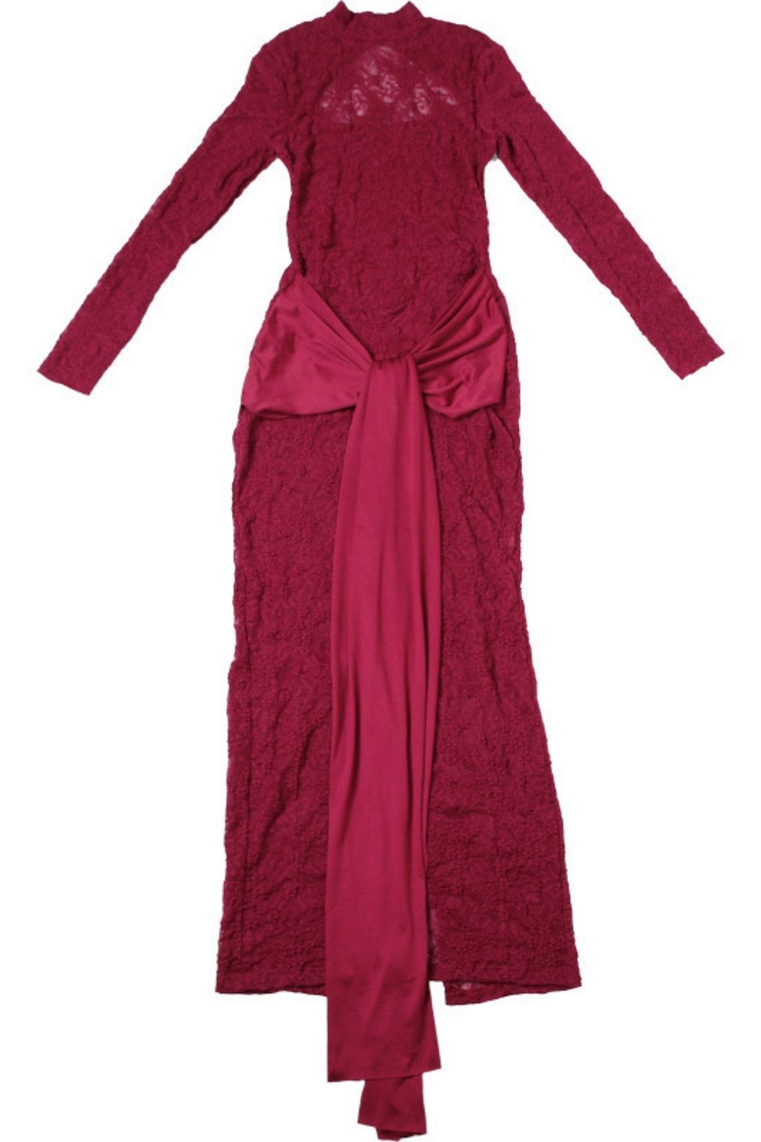 Sexy Lace Splicing Roundneck Long-sleeved Dress