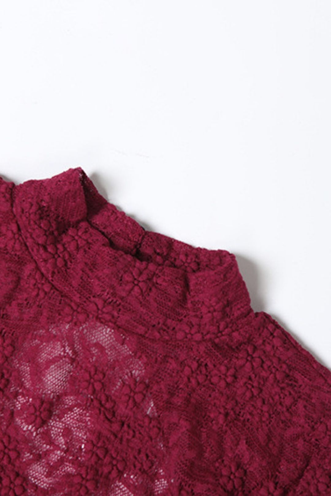 Sexy Lace Splicing Round Neck Long-sleeved Dress