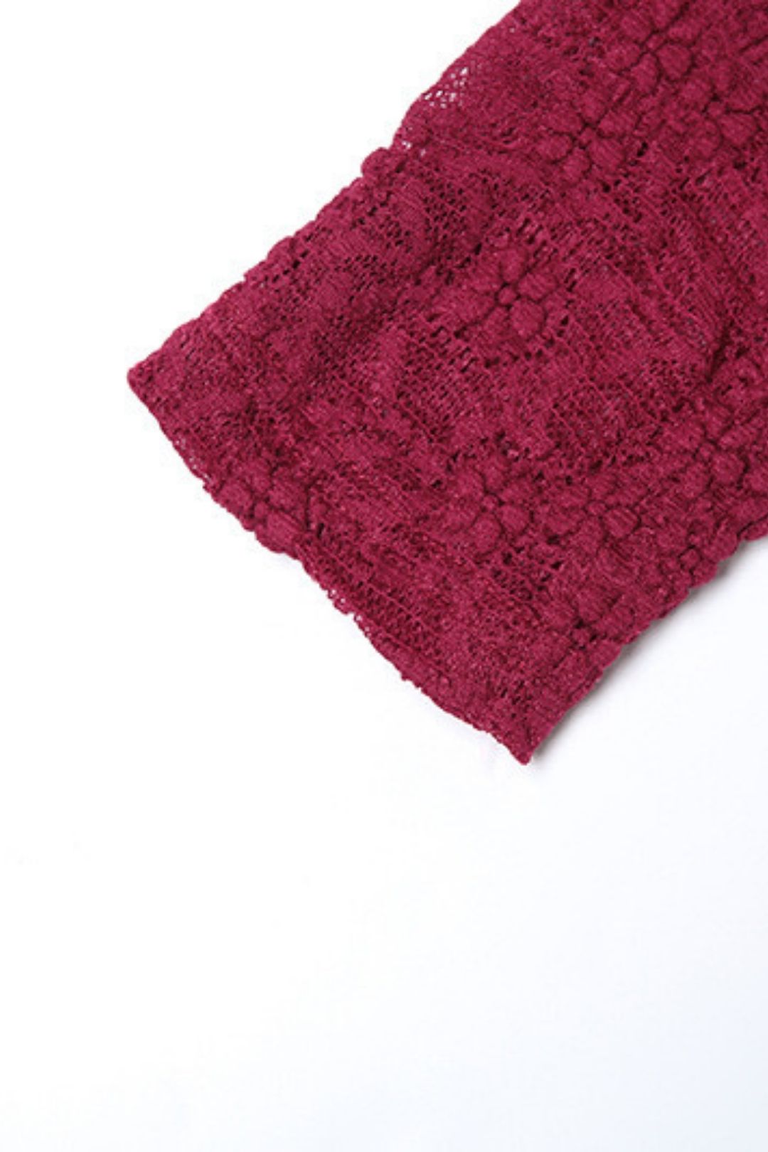 Sexy Lace Splicing Round Neck Long-sleeved Dress