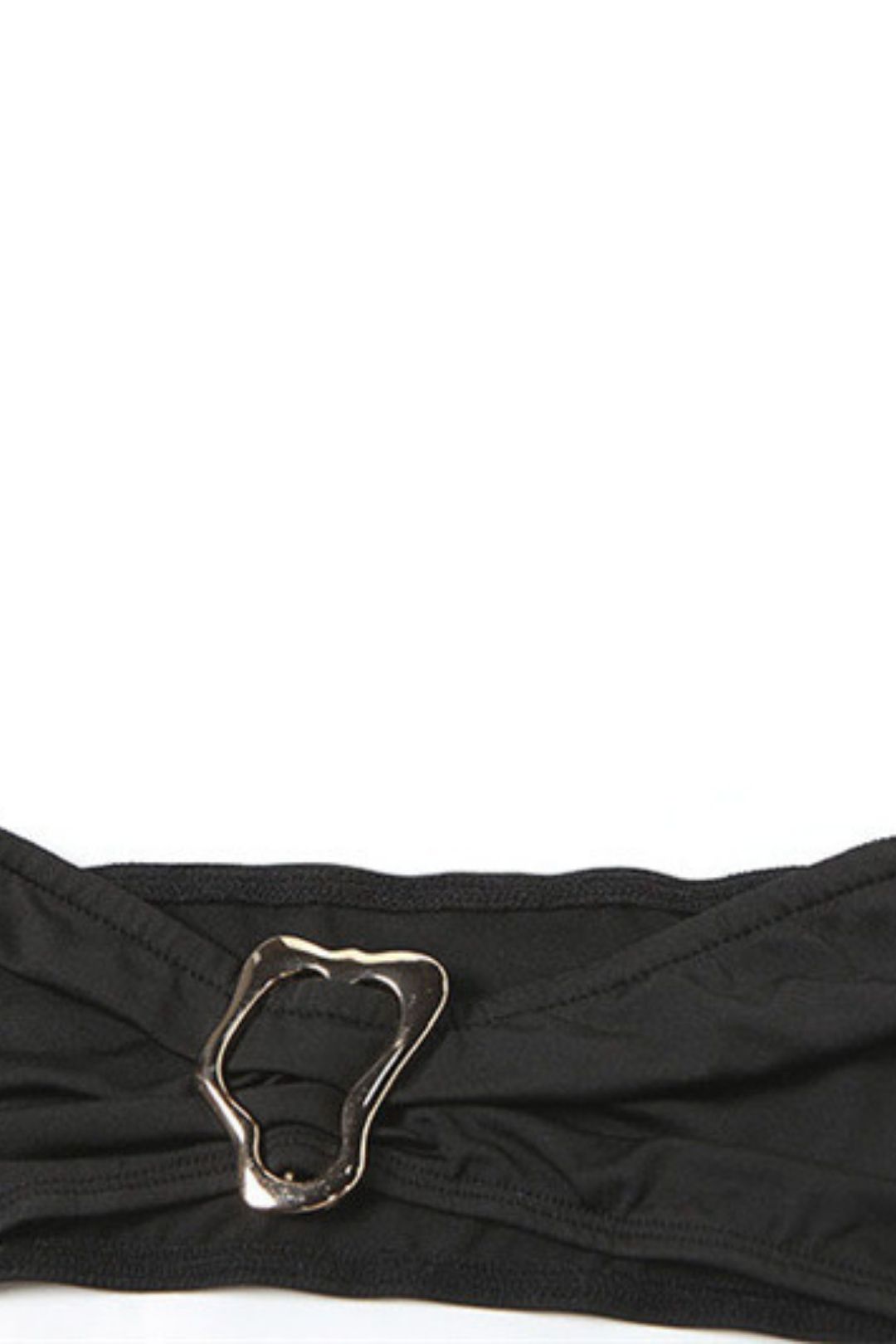 Solid Color Strapless Halter Top Tight Short Set