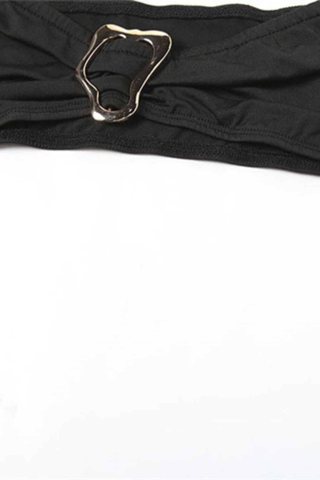 Solid Color Strapless Halter Top Tight Short Set