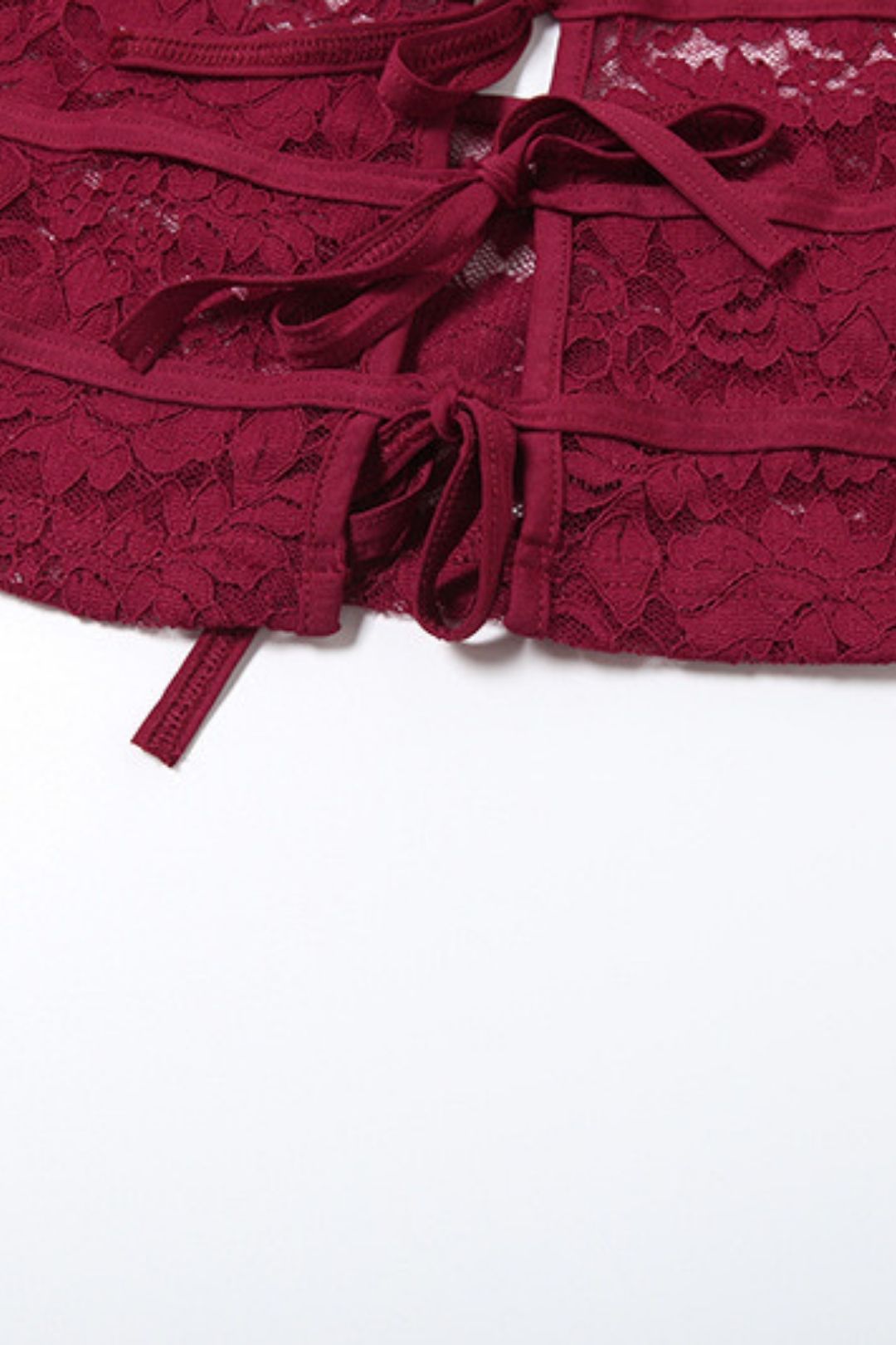 Sexy Hollow Chest Lace Stitching Shorts Suit