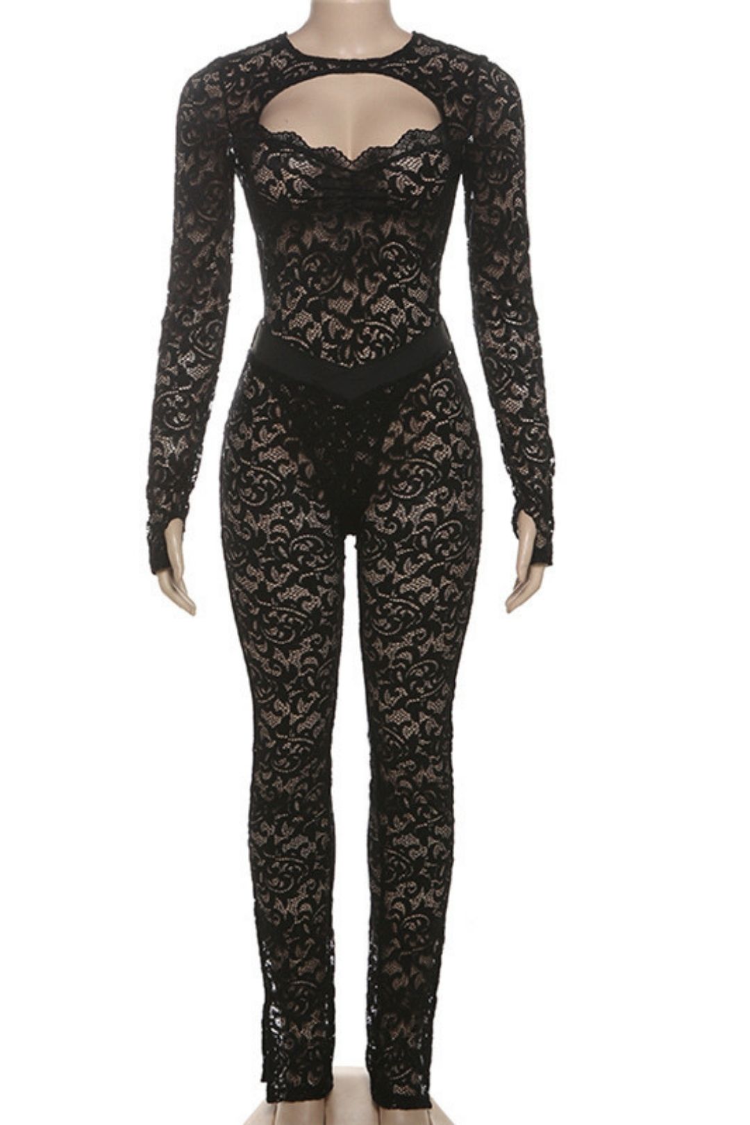 Sexy Hot Girl Ace Hollow Perspective Tights Suit