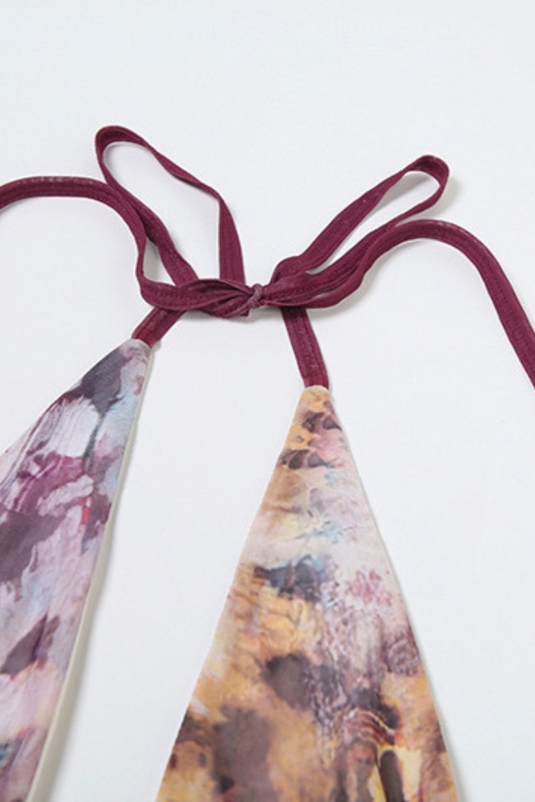 Sexy Deepv Hanging Neck Backless Printing Dress