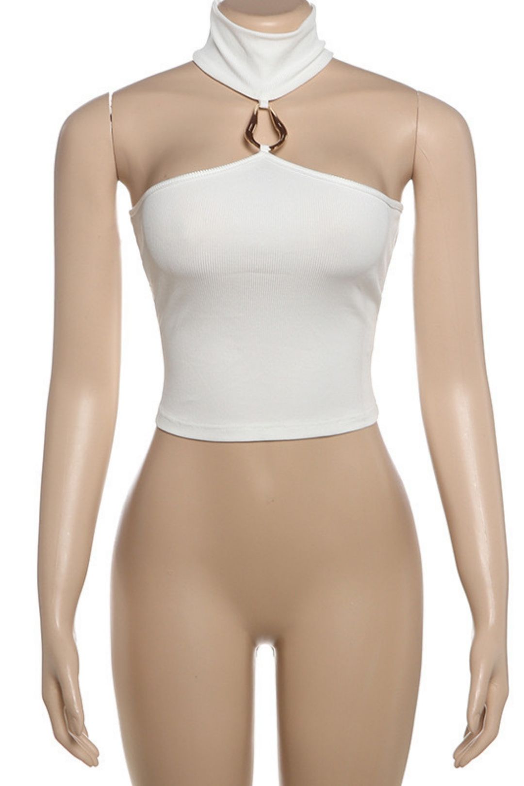 Pure Color Elegant Street Sleeveless Pullover Tight Slim Vest