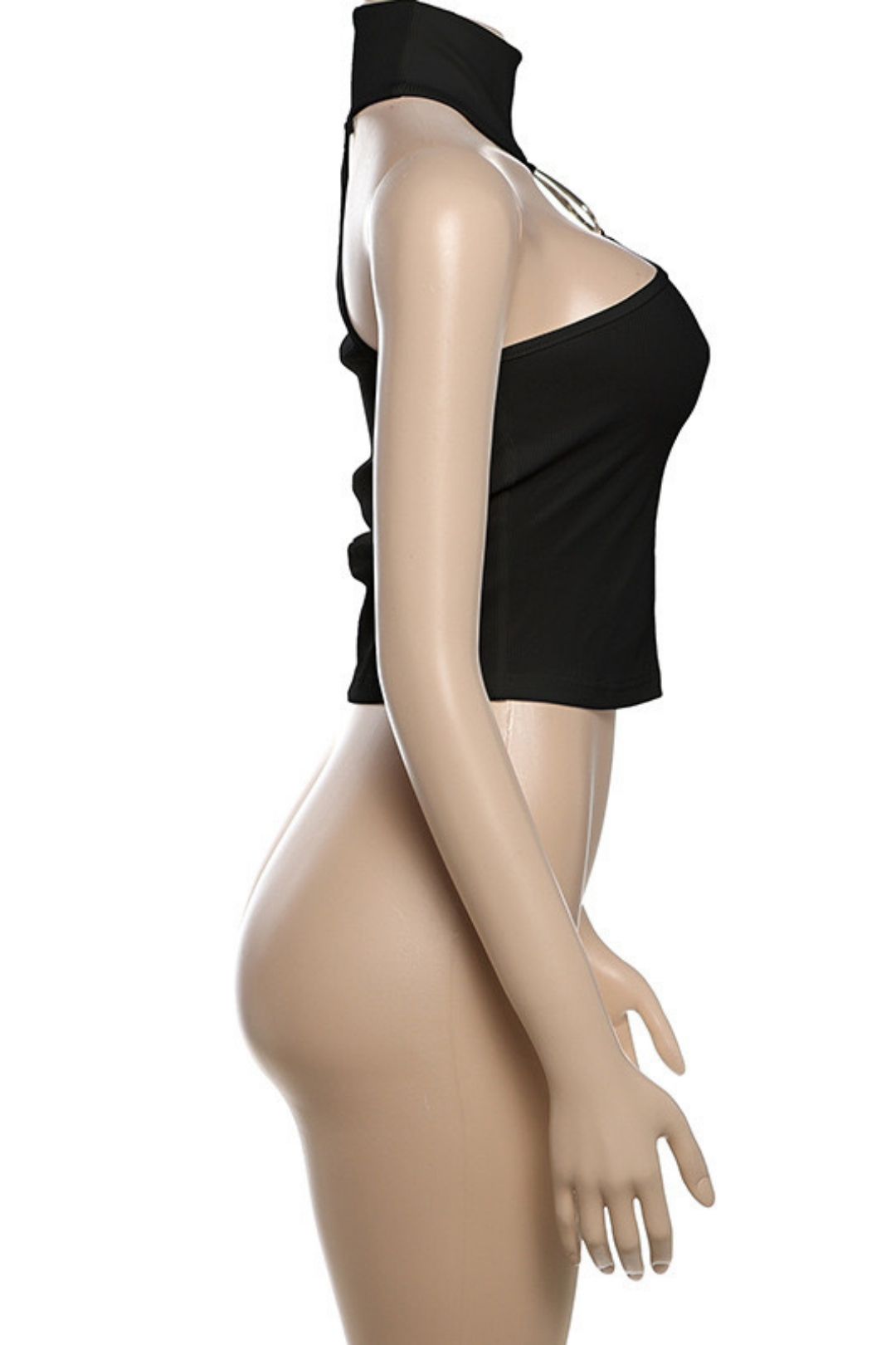 Pure Color Elegant Street Sleeveless Pullover Tight Slim Vest