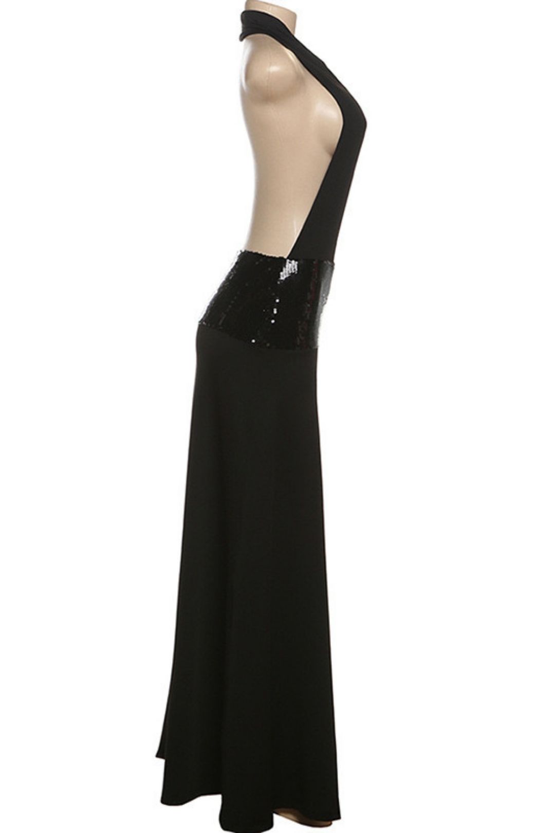 Sexy Hot Girl Sleeveless Neckopenbackhighwaistdress