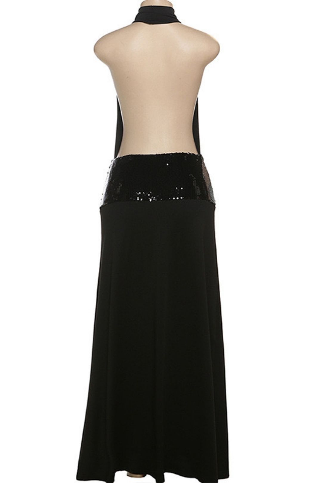 Sexy Hot Girl Sleeveless Neckopenbackhighwaistdress