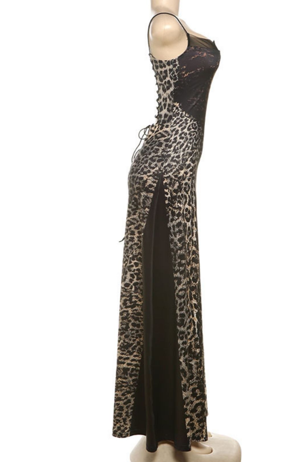 Sexy Hot Girl Leopard Print High Waist Slim-fitsling Dress