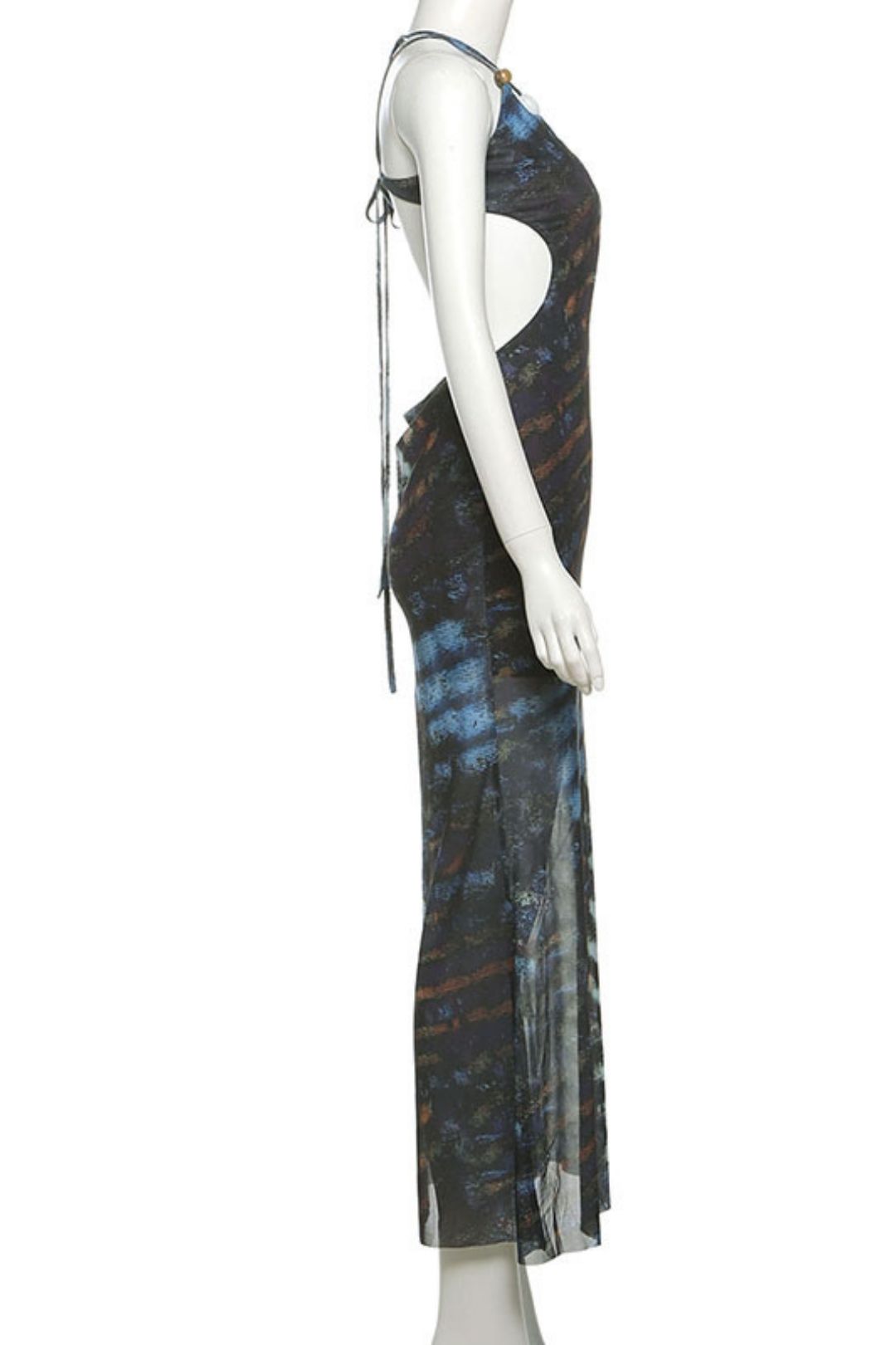 Sexy Hot Girl Low-cut Halterneck Backless Slim Dress