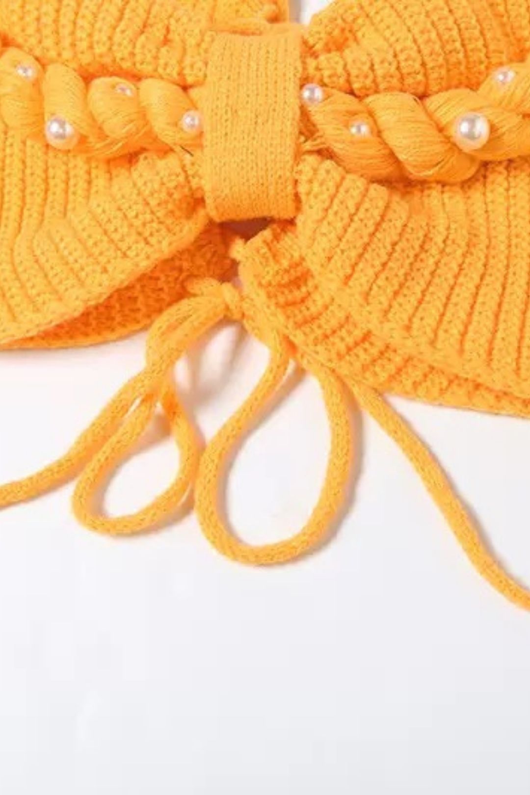 Solid Color Knitted Twistedropeneck Vest Hip Skirt Suit