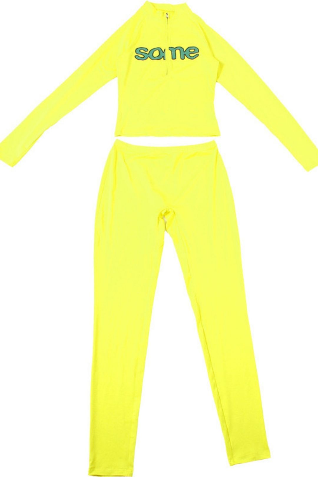 Printed Long-sleeved Top Slim Trousers Suit