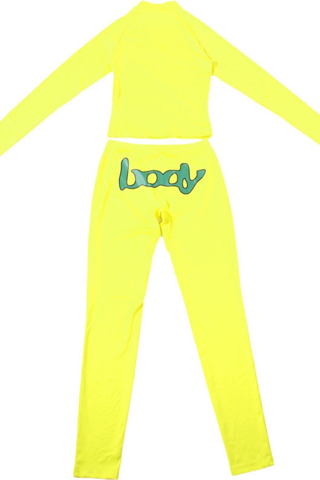 Printed Long-sleeved Top Slim Trousers Suit