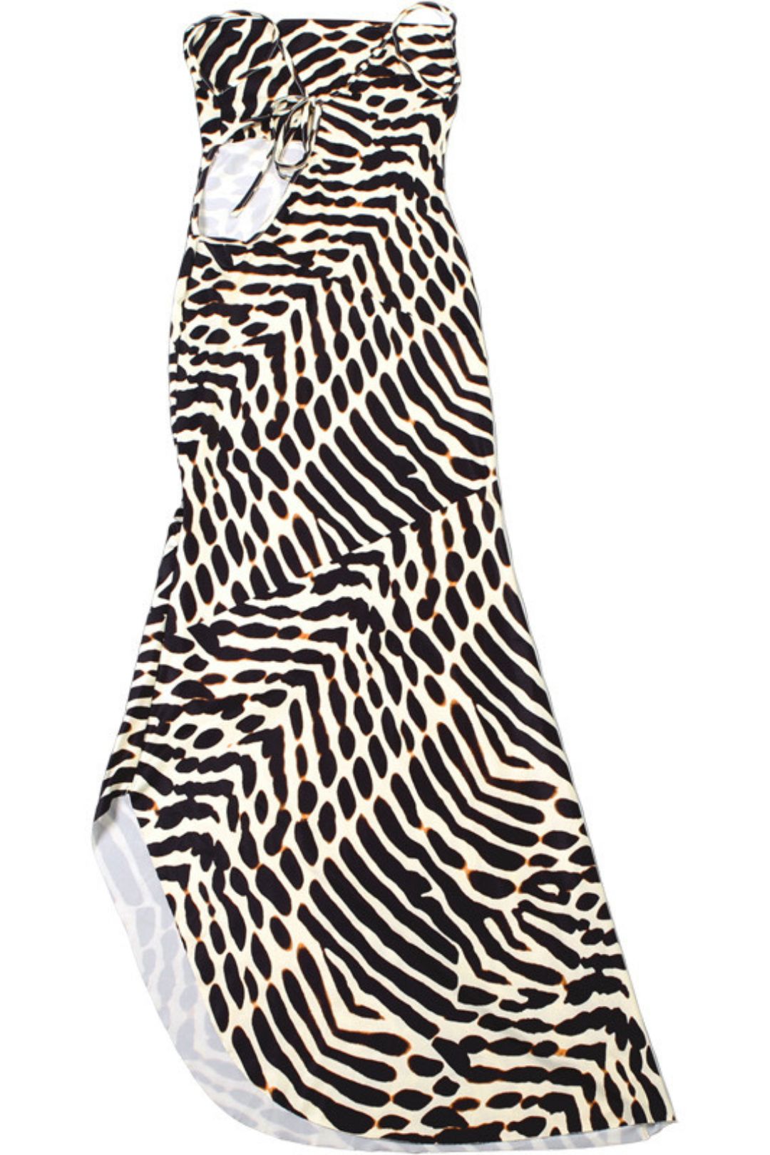 Solid Color  Creative Digital Printing High Waist Suspender Dress