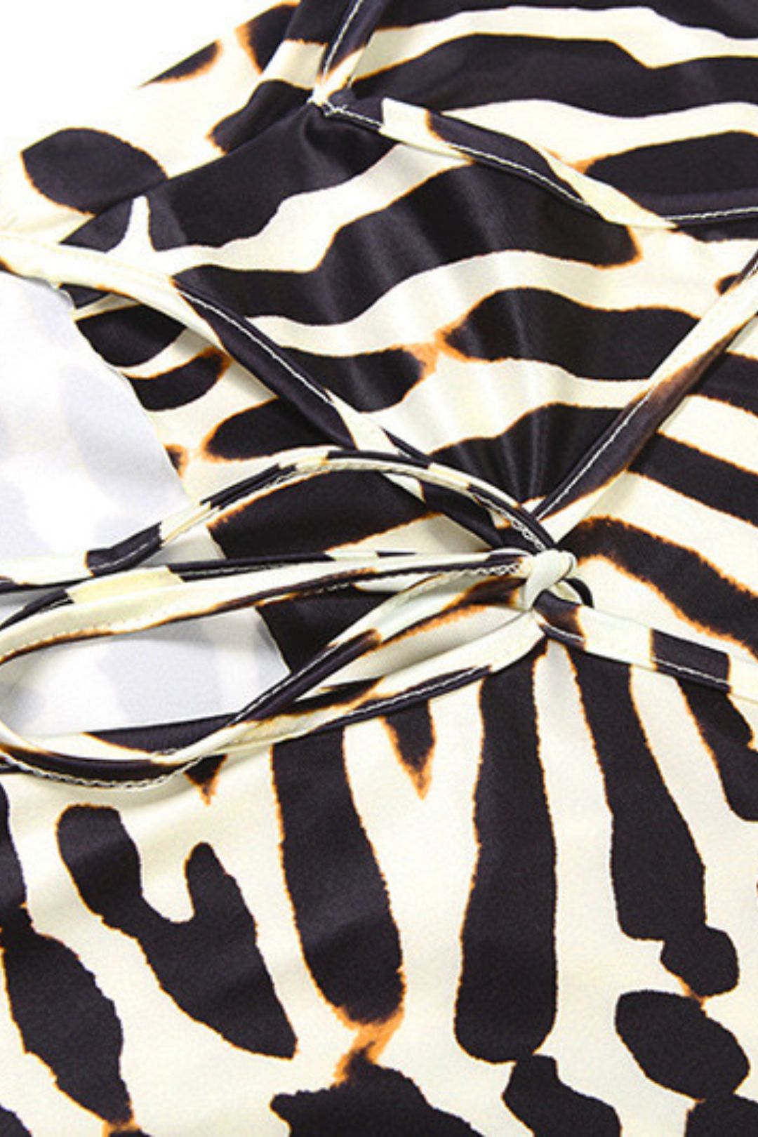 Solid Color  Creative Digital Printing High Waist Suspender Dress