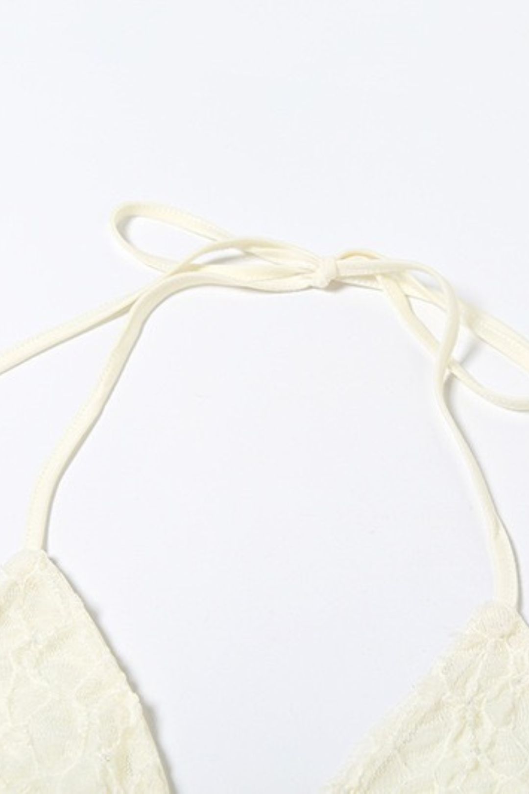 Sexy Lace Cut Out Long-Sleeved Halter Suspender Slim Shorts Three-Piece Set