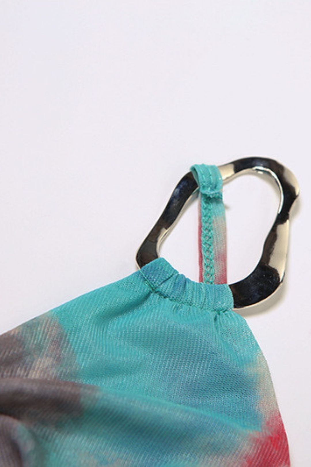 Sexy Slant Shoulder Mesh Backless Lace-up Slim-fit Hip Printed Dress