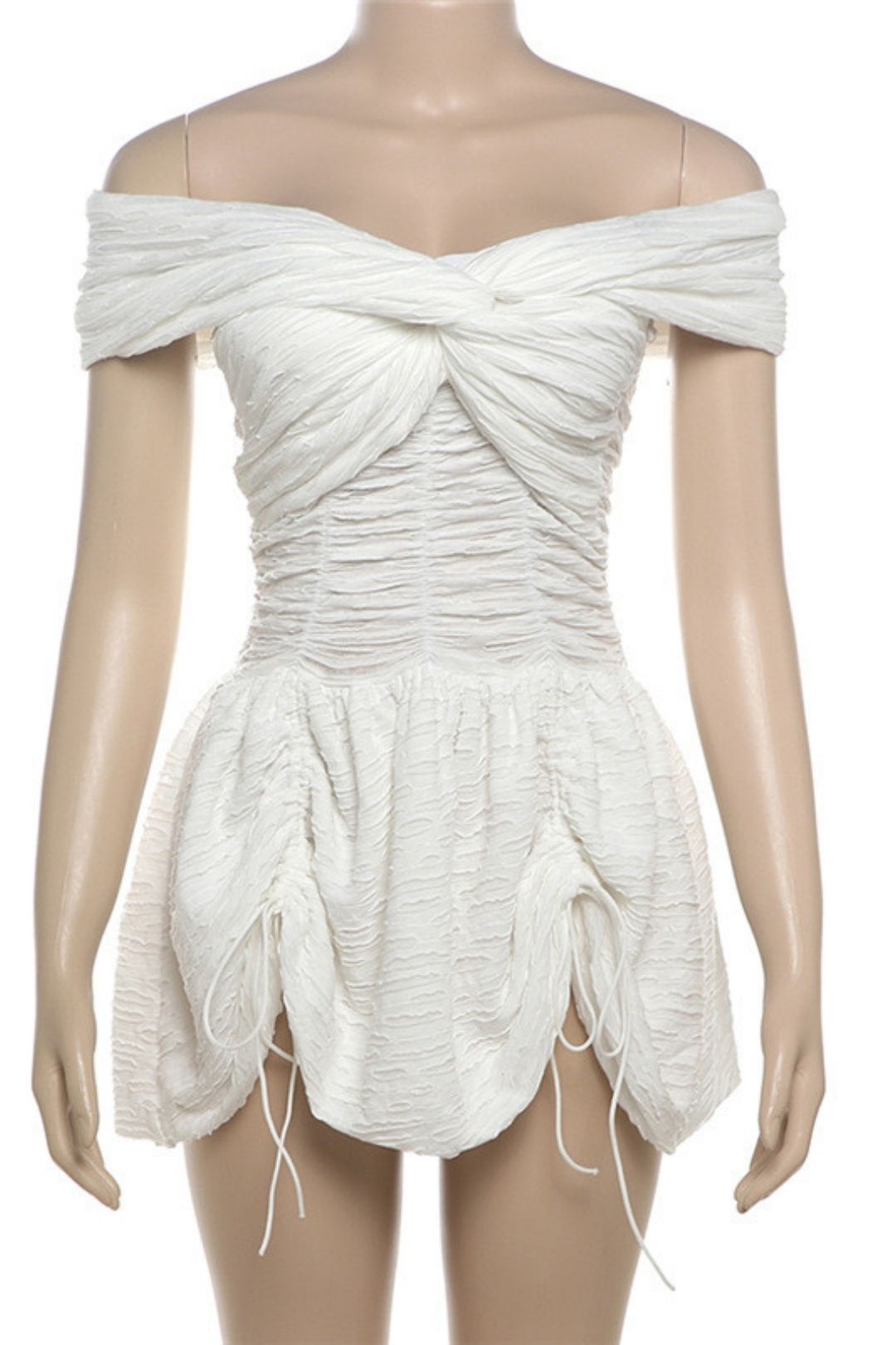 Sexy Off-shoulder Backless Slim Thin Solid Color Dress