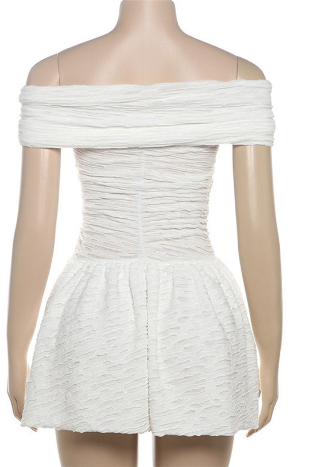 Sexy Off-shoulder Backless Slim Thin Solid Color Dress