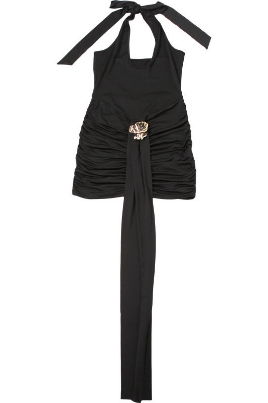 Sexy Halterneck Cut Out Slim Slim Backless Pleated Hip Dress