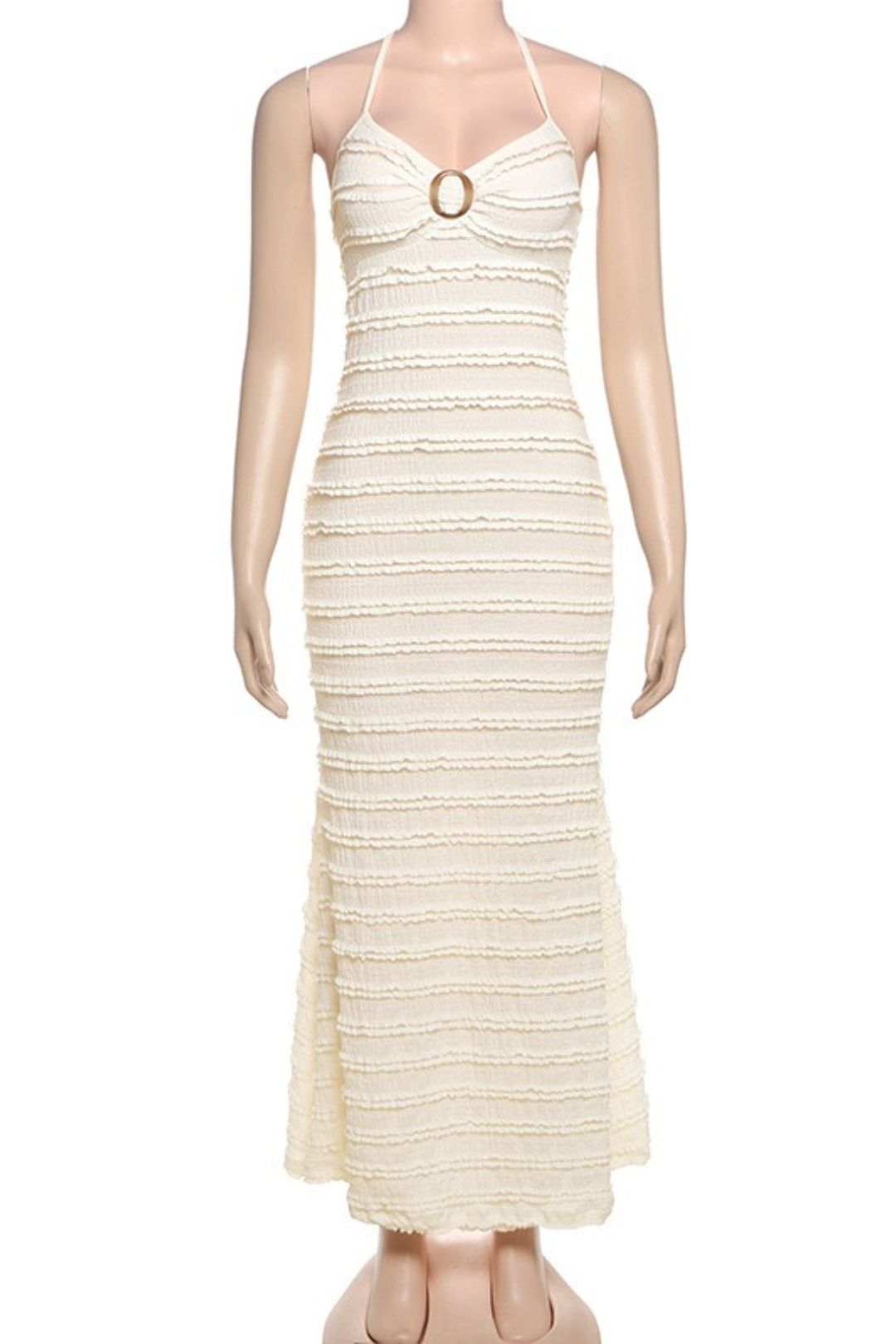 Sexy Close-fitting Temperament V-neck Lace-up Dress