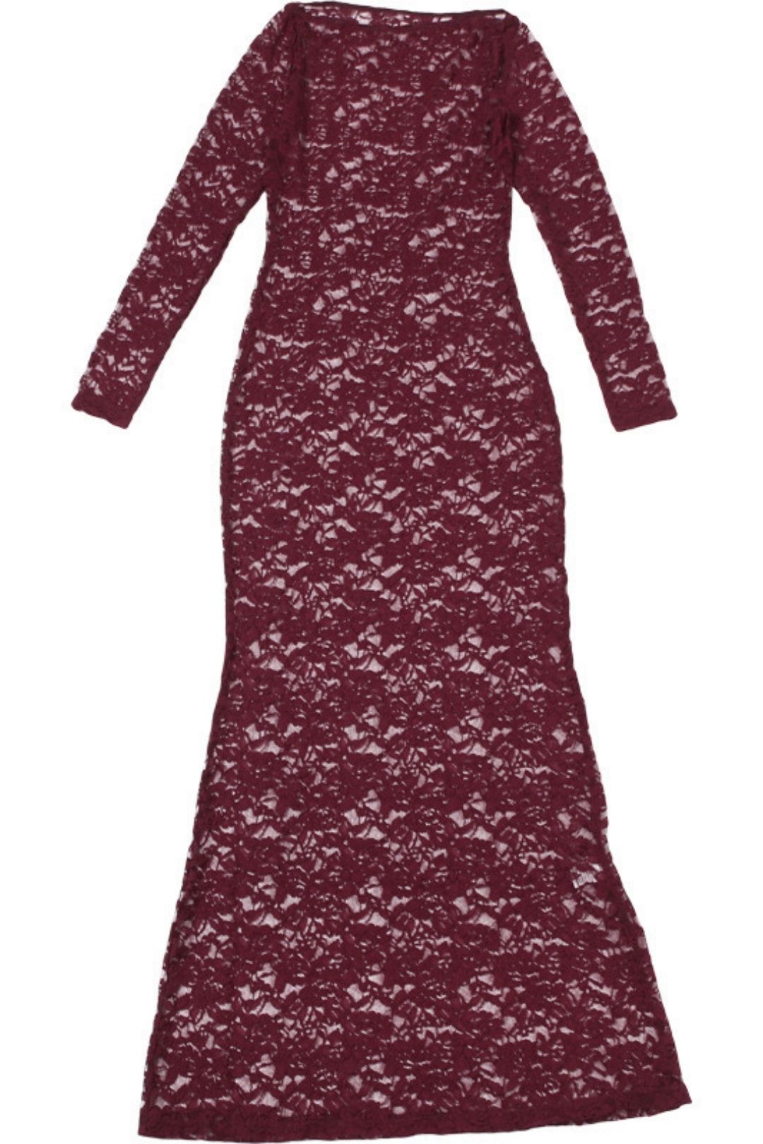 Sexy Cut Out One-Line Collar Slim Lace Long-Sleeved Dress