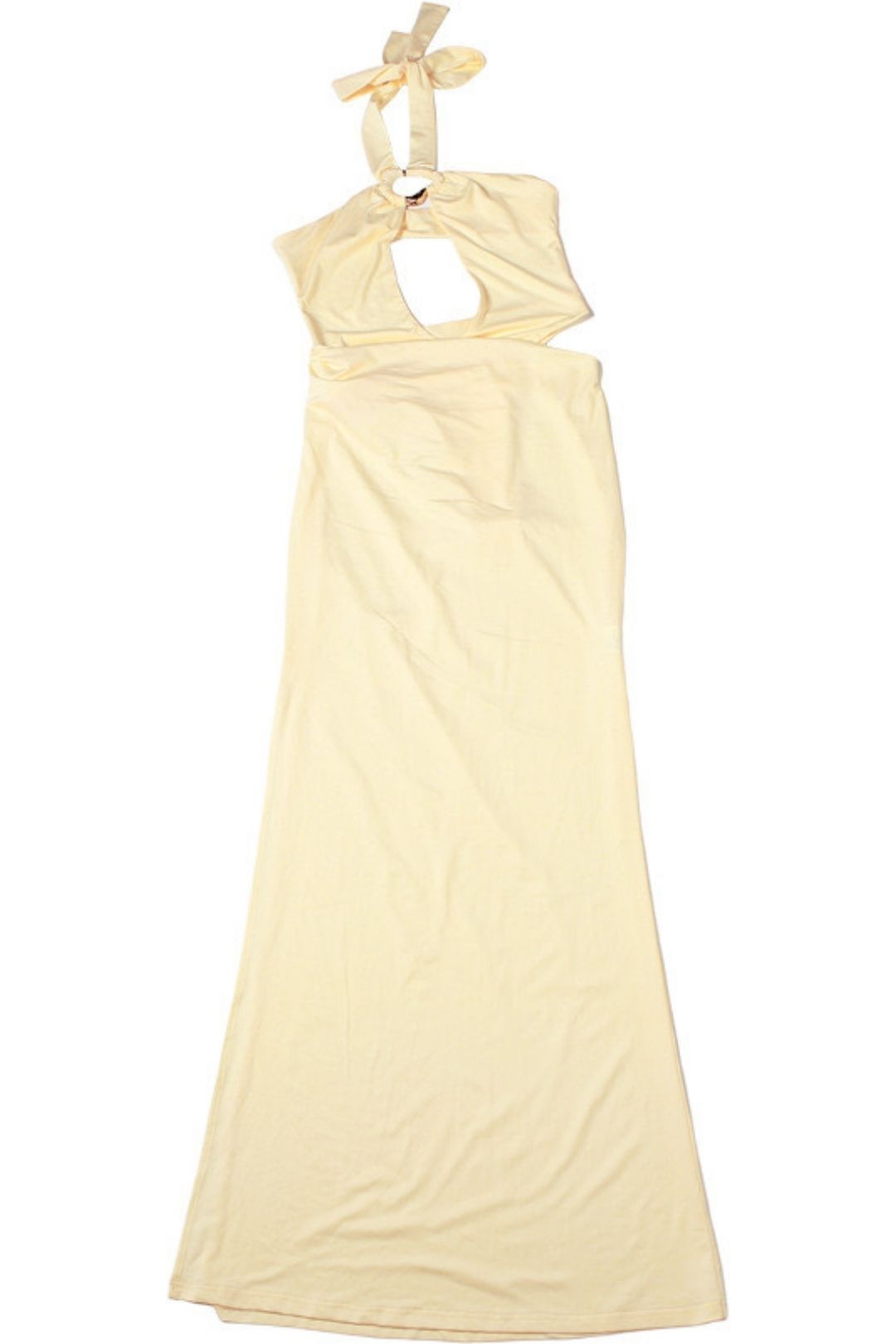 Solid Color Sexy Hollow Neck Slim-fit Bodysuit Hip Skirt Suit