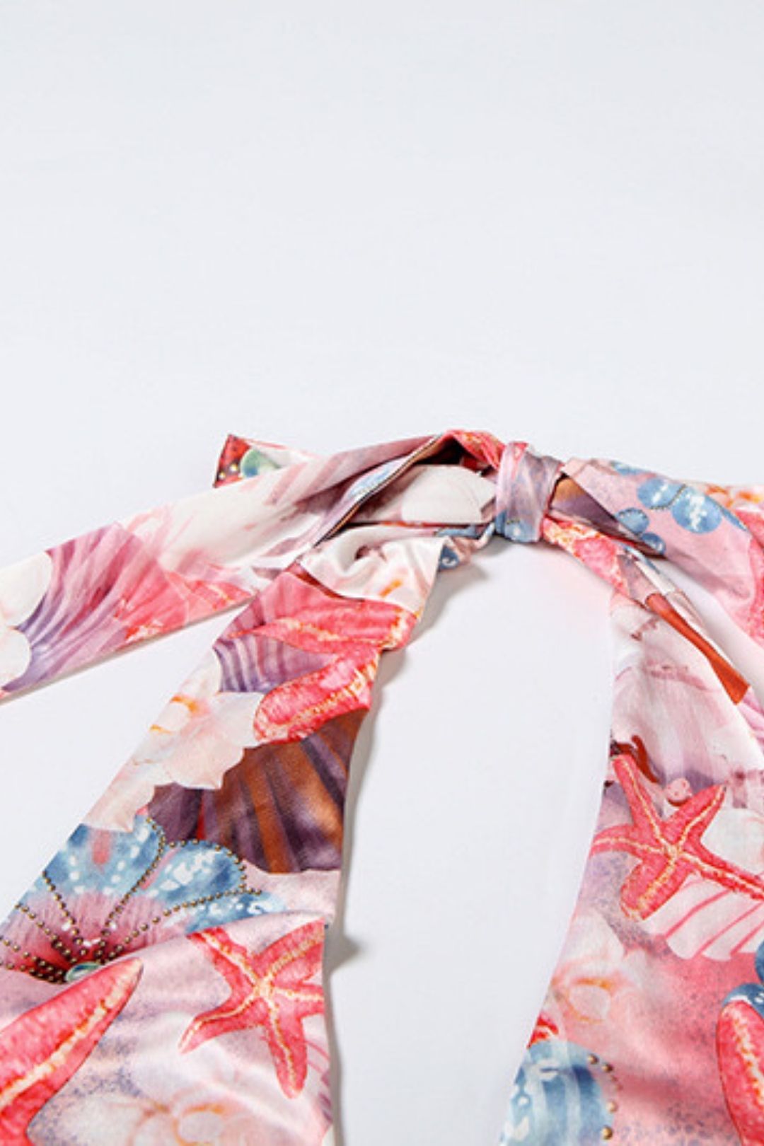 Sexy Halterneck Strap Exposed Backpack Hip Printed Dress