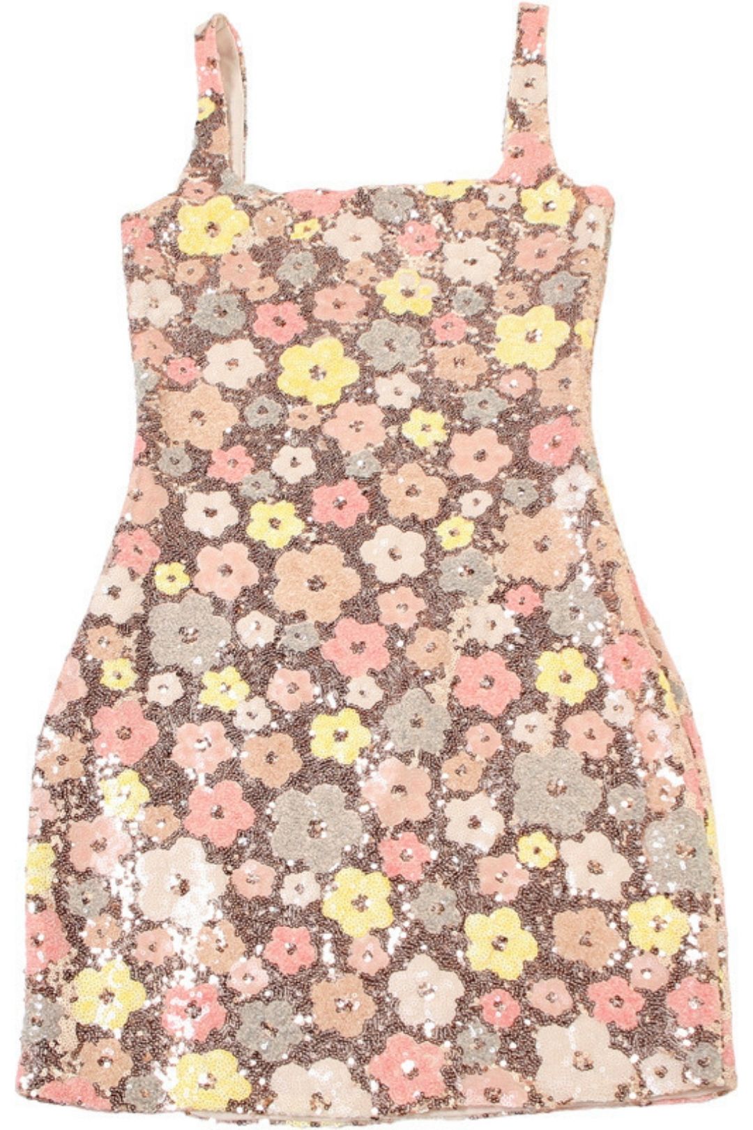 Sexy Slim Square Collar Sequin Bag Hip Slit Dress