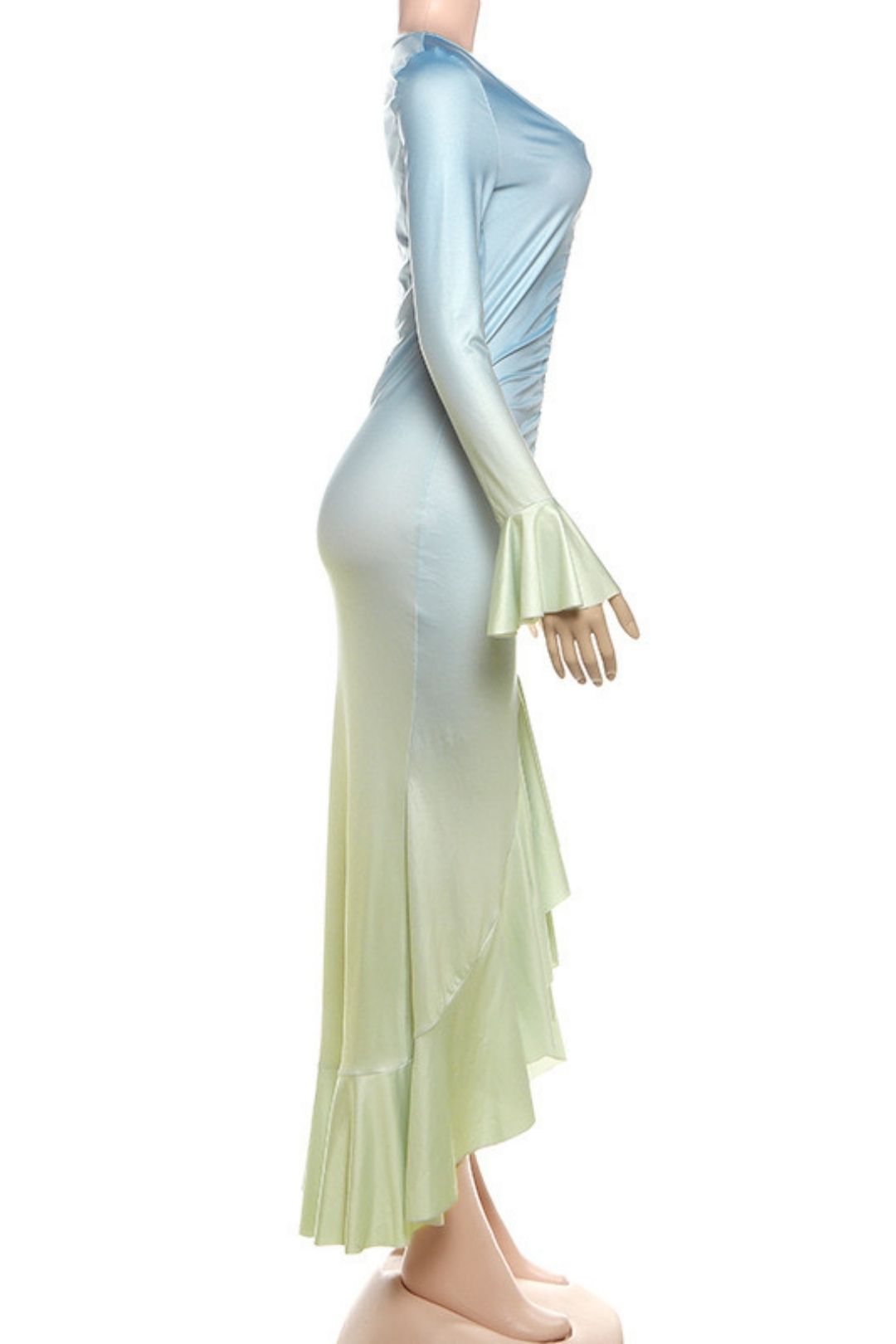 Sexy V Neck Hip-Covering Long-Sleeved Dress