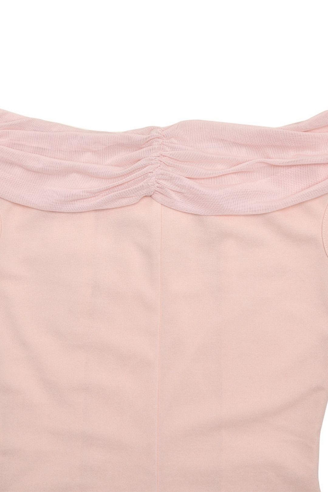 Sexy Mesh Splicing Backless Pleated Slim Long Dress